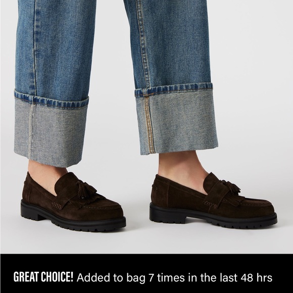 Steve Madden Dark Brown Suede Loafers - Picture 1 of 7